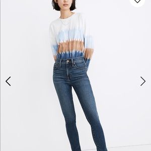 10 inch high rise skinny jeans in Cordell wash